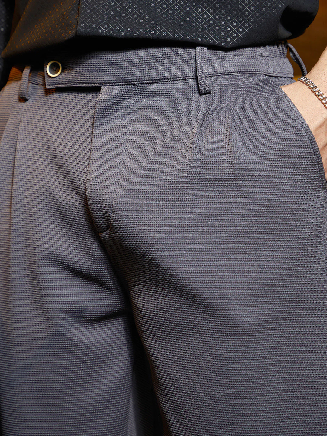 Micro-Waffle Chino Trousers - Image 7