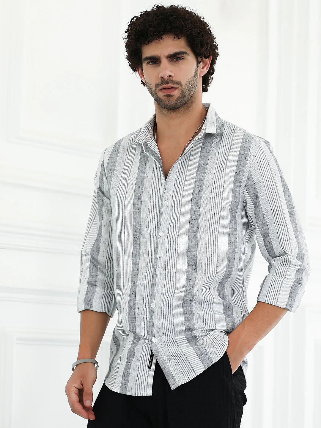 Pincandy-Striped Regular Shirt - Image 3