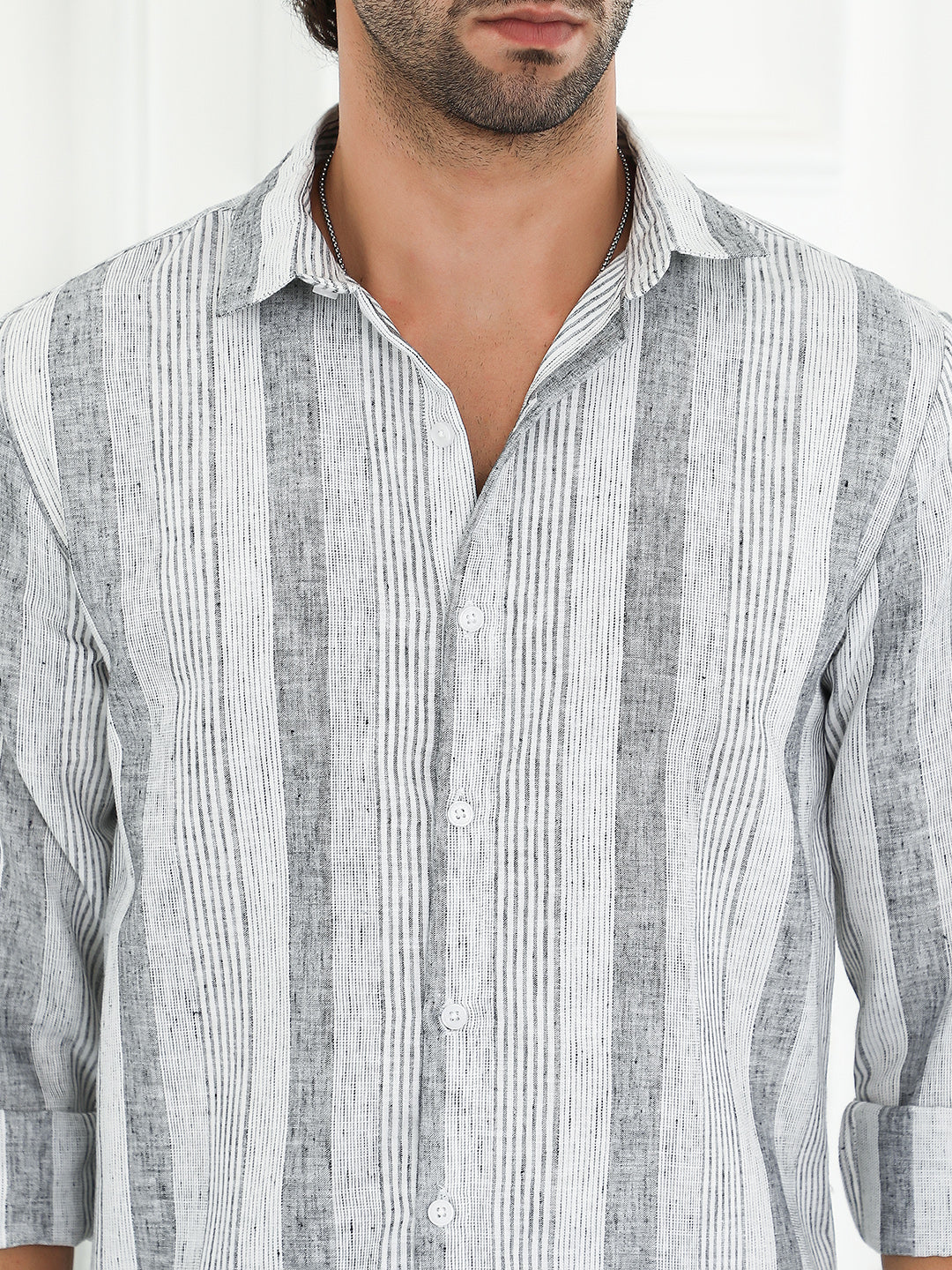 Pincandy-Striped Regular Shirt - Image 7