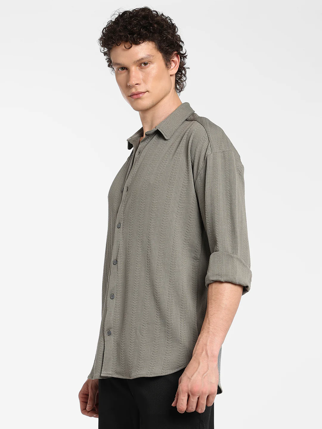 Stripe-Textured Shirt - Image 11