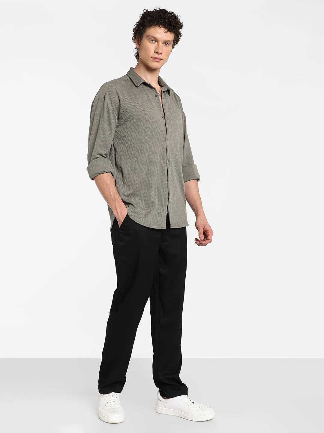 Stripe-Textured Shirt - Image 13