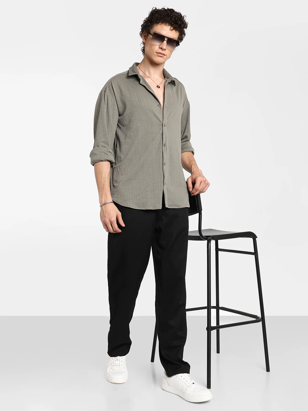 Stripe-Textured Shirt - Image 14