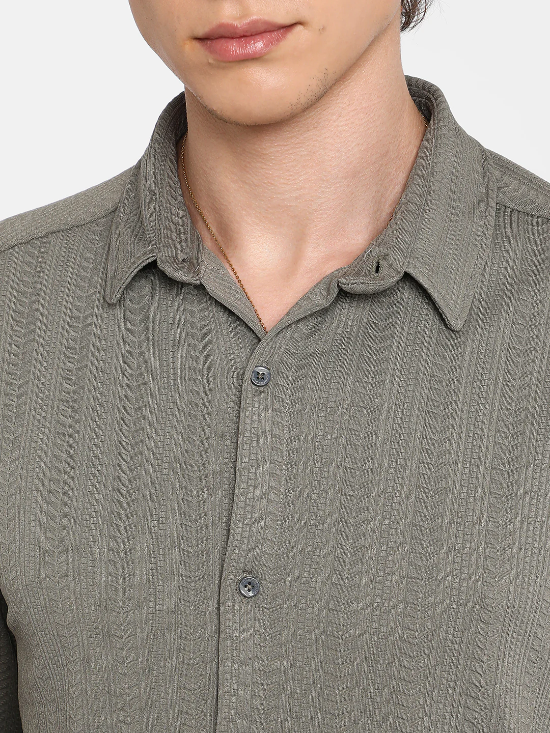 Stripe-Textured Shirt - Image 15