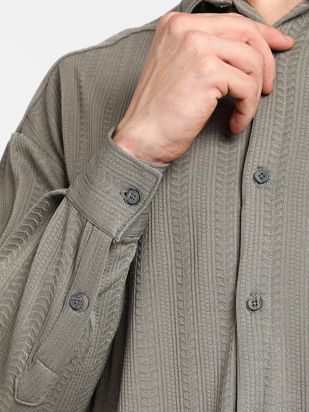 Stripe-Textured Shirt - Image 16