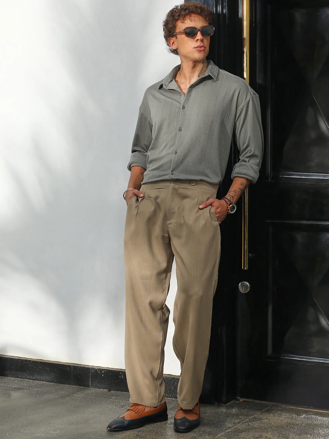 Stripe-Textured Shirt - Image 6