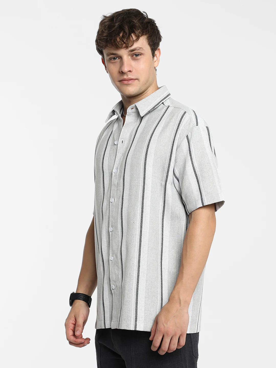 Unbalanced Striped Shirt - Image 10