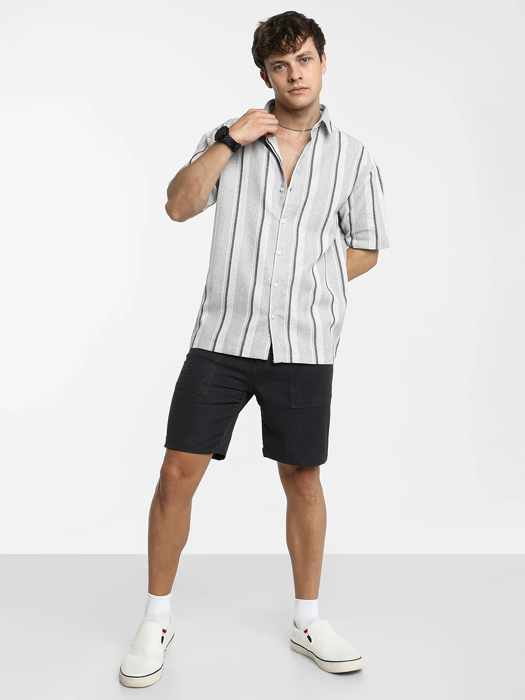 Unbalanced Striped Shirt - Image 12