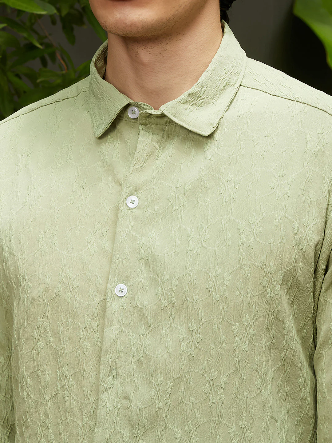 Floral-Textured Shirt - Image 7