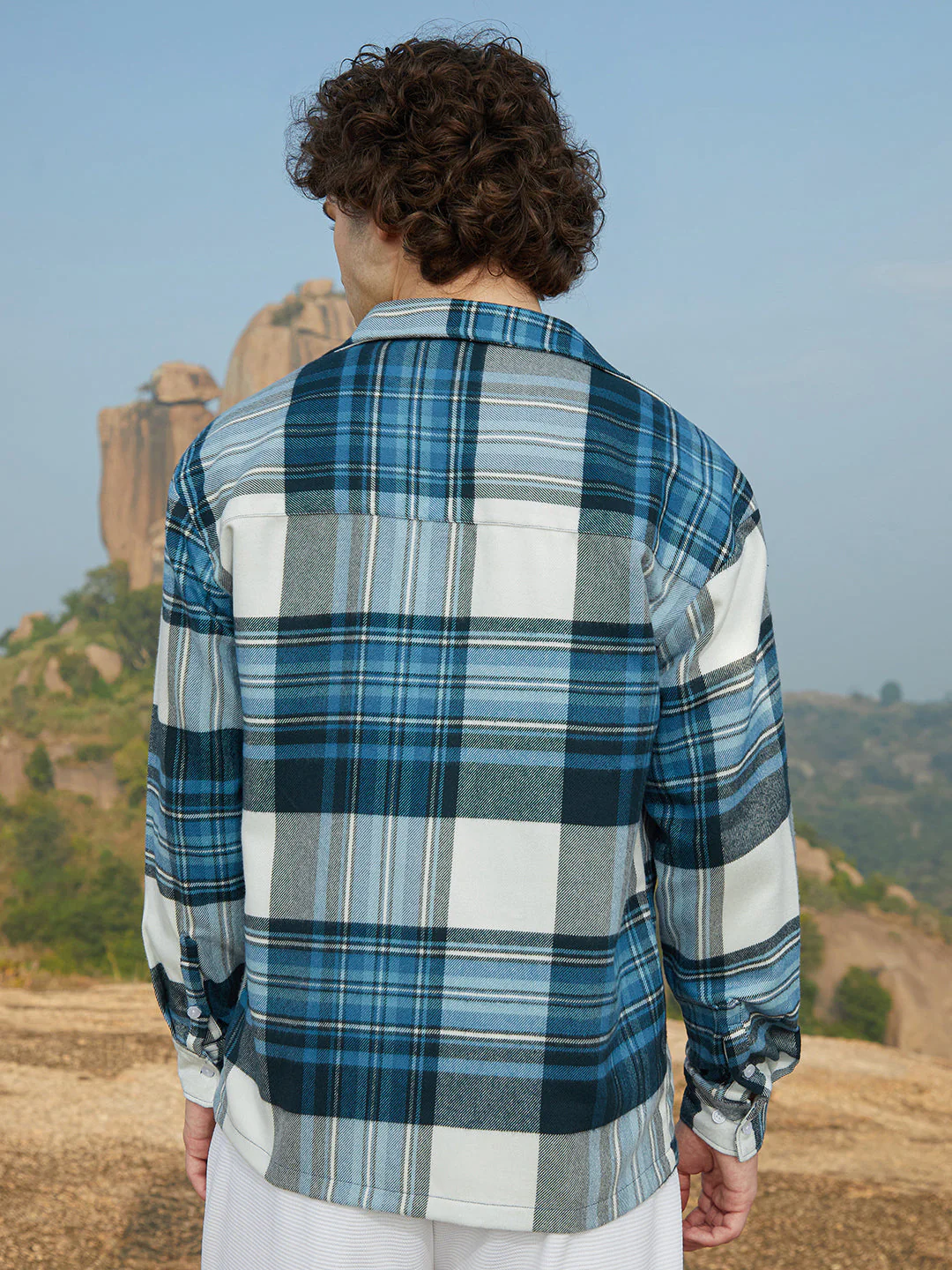 Plaid Utility Oversized Shirt - Image 4