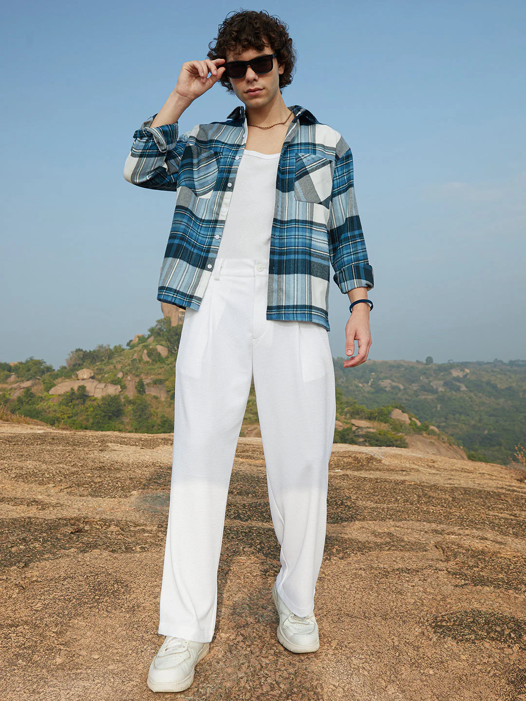 Plaid Utility Oversized Shirt - Image 6