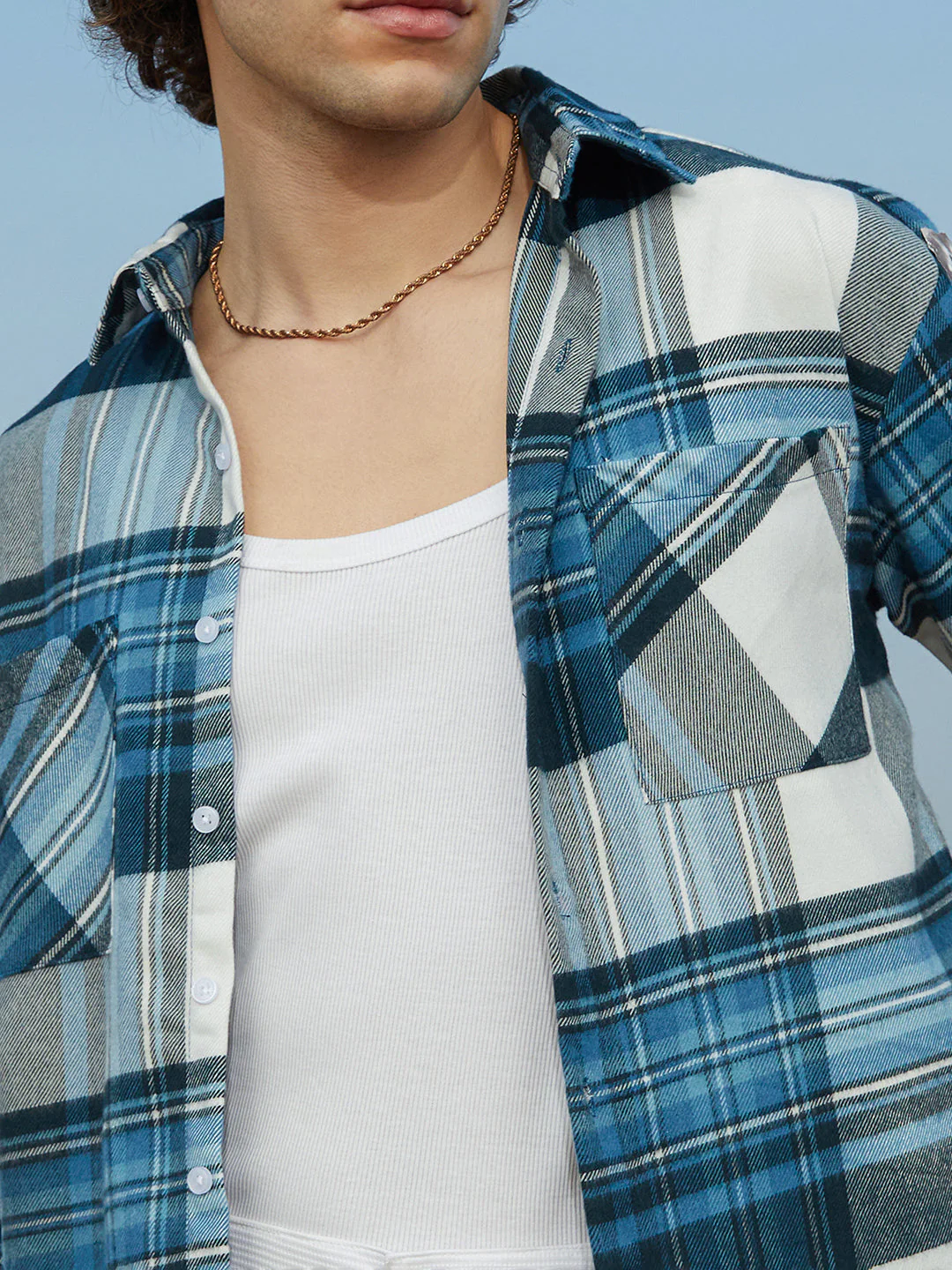 Plaid Utility Oversized Shirt - Image 7