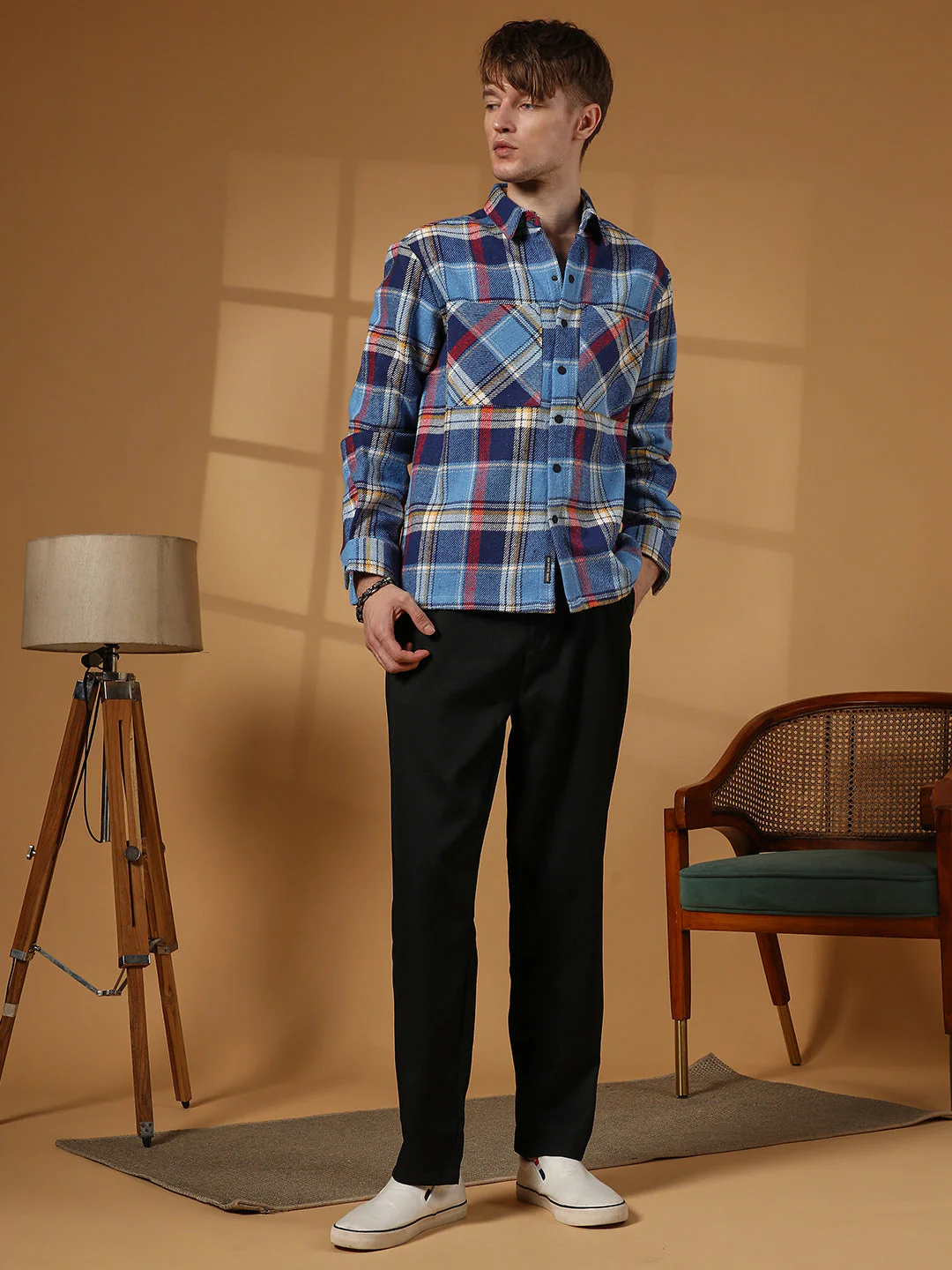 Tartan Plaid Utility Overshirt - Image 5
