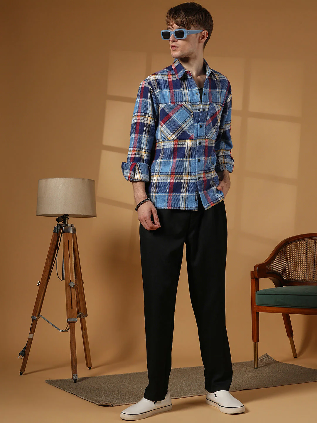 Tartan Plaid Utility Overshirt - Image 6