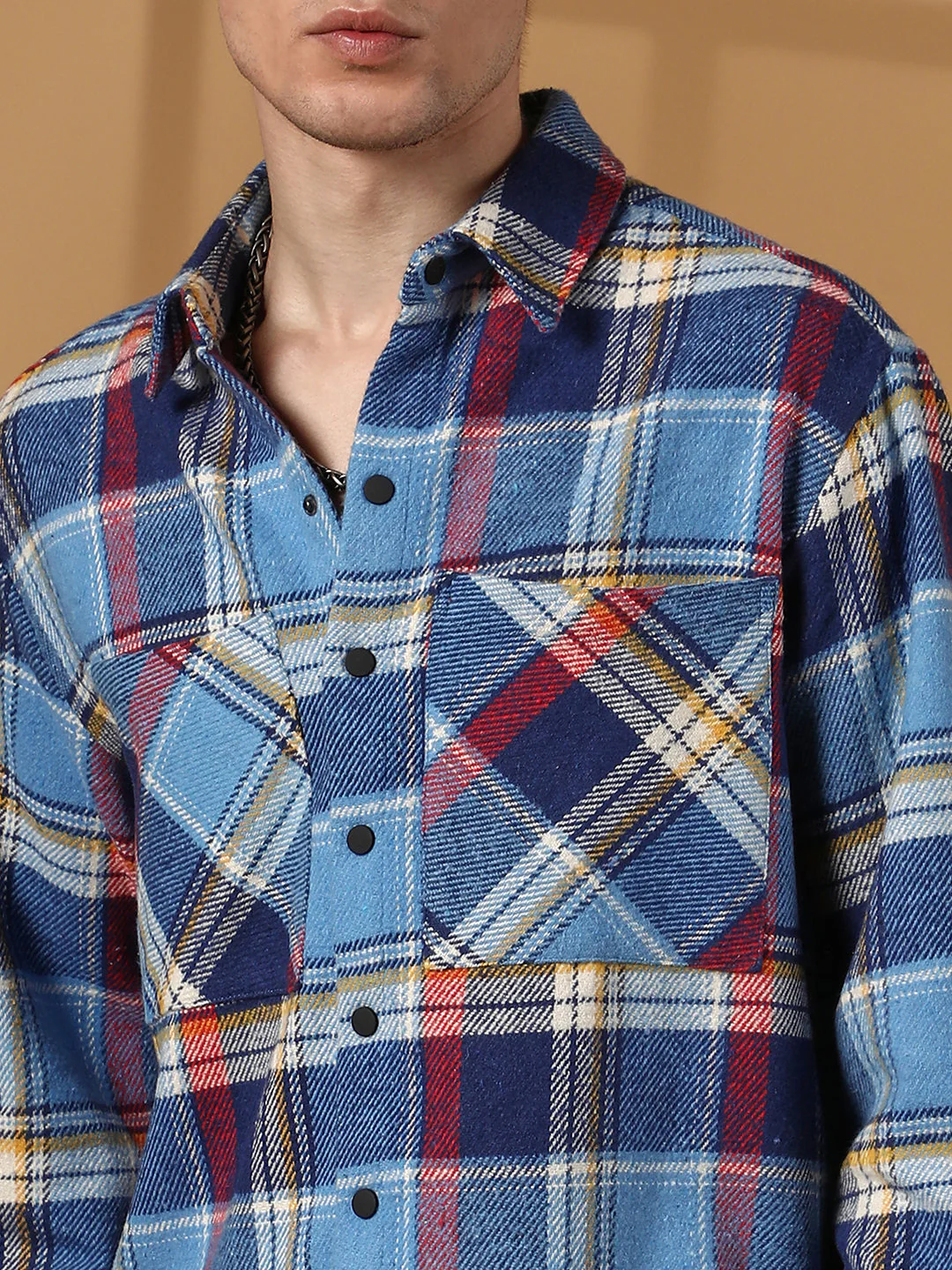 Tartan Plaid Utility Overshirt - Image 7