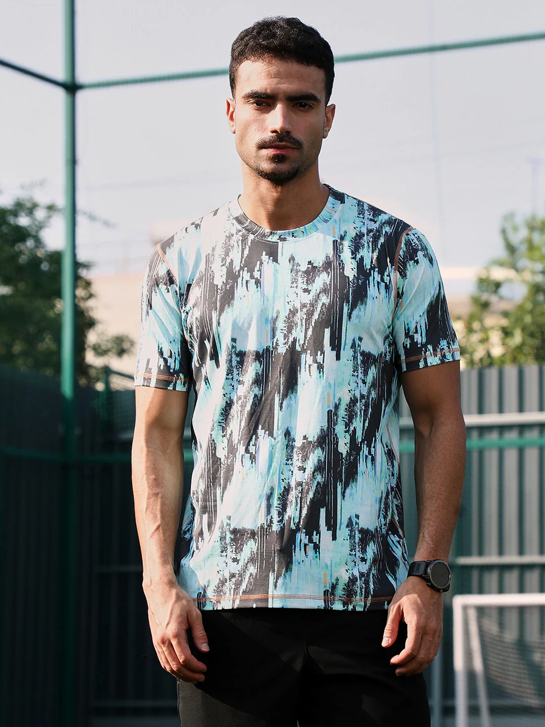 Abstract-Brush Activewear T-Shirt - Image 2