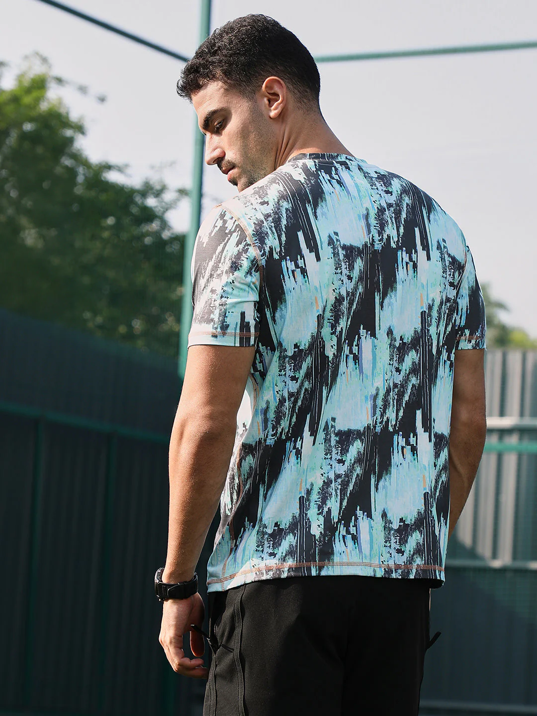Abstract-Brush Activewear T-Shirt - Image 4