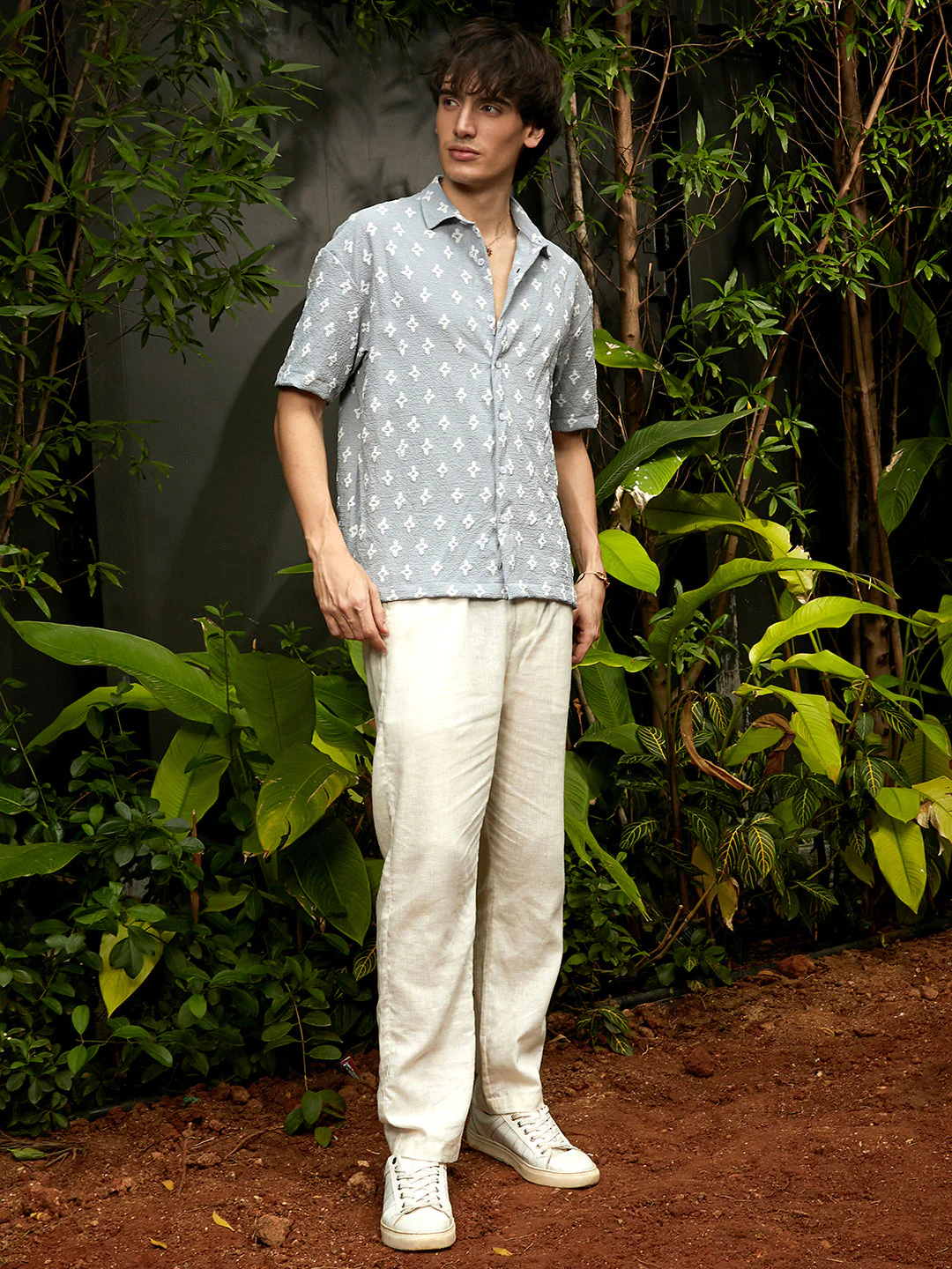 Floral-Tactile Oversized Shirt - Image 5