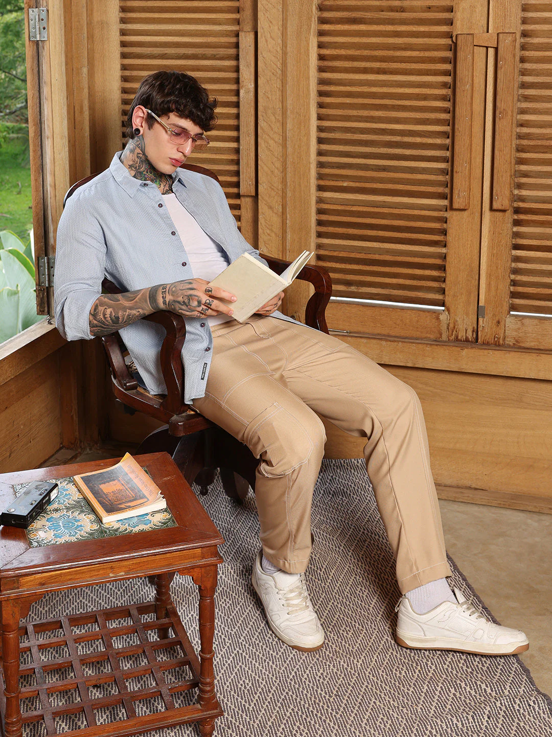 Lattice-Woven Shirt - Image 6