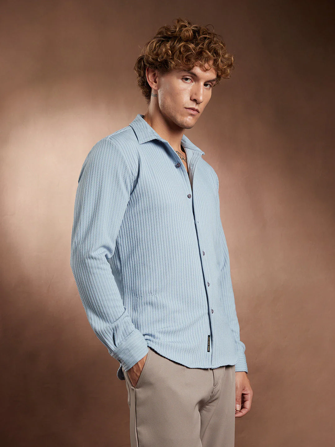 Rope-Striped Tactile Shirt - Image 3