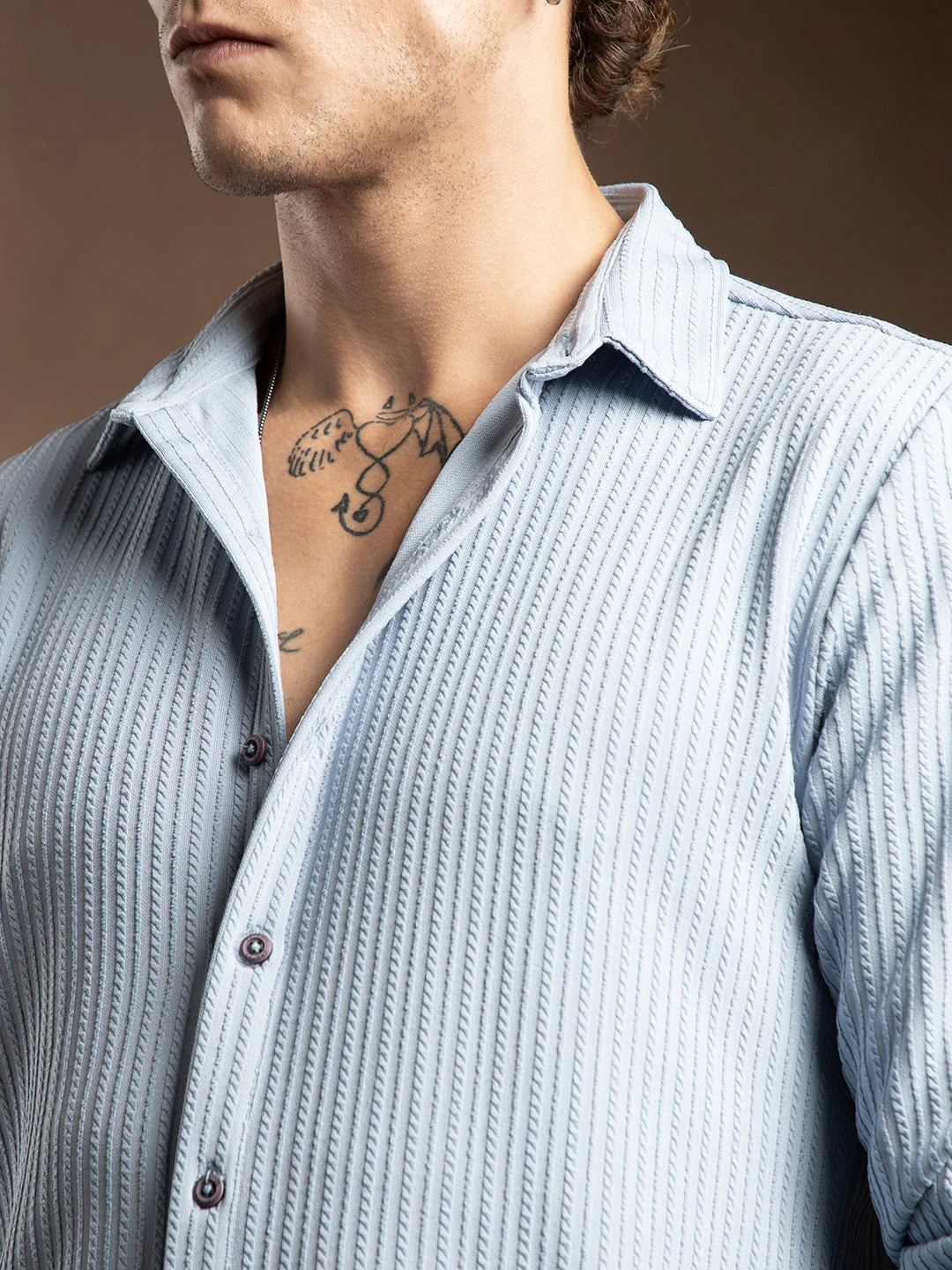 Rope-Striped Tactile Shirt - Image 7