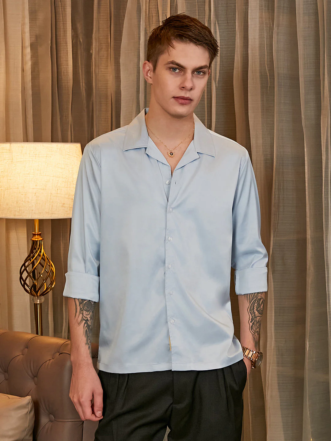 Solid Cuban Shirt - Image 2