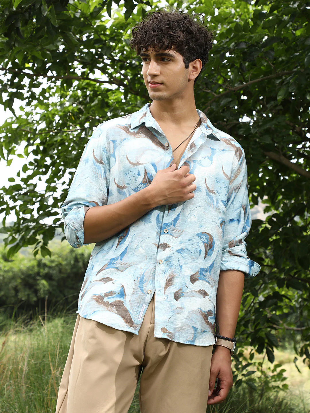 Waterbrush-Imprint Dobby Shirt - Image 2