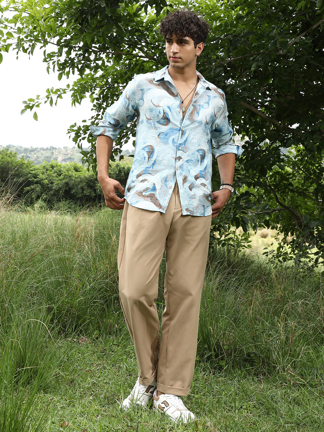 Waterbrush-Imprint Dobby Shirt - Image 5