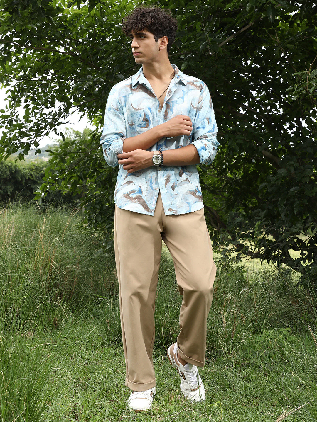 Waterbrush-Imprint Dobby Shirt - Image 6
