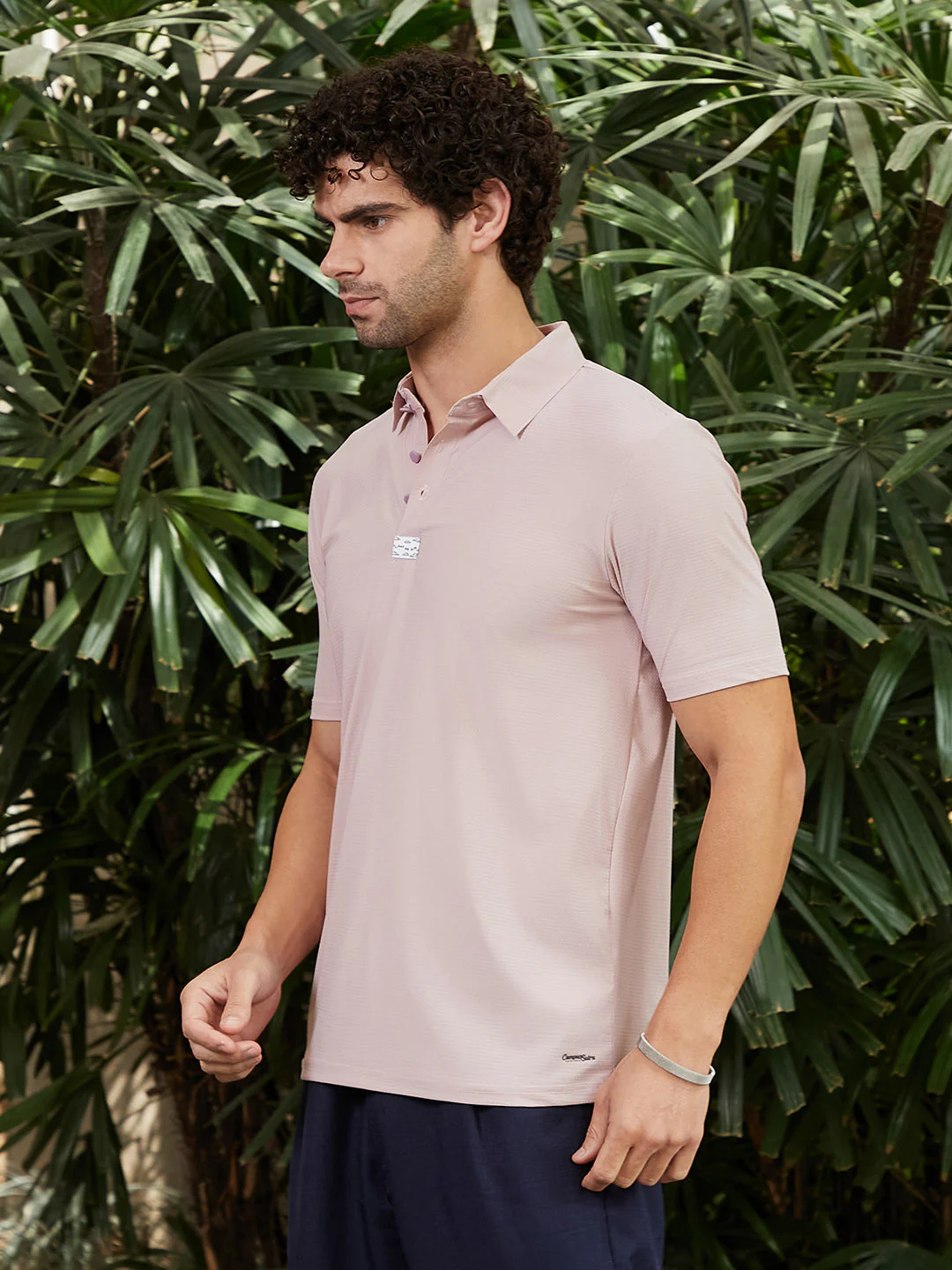 Seamless Waffle Polo T-Shirt - Image 3