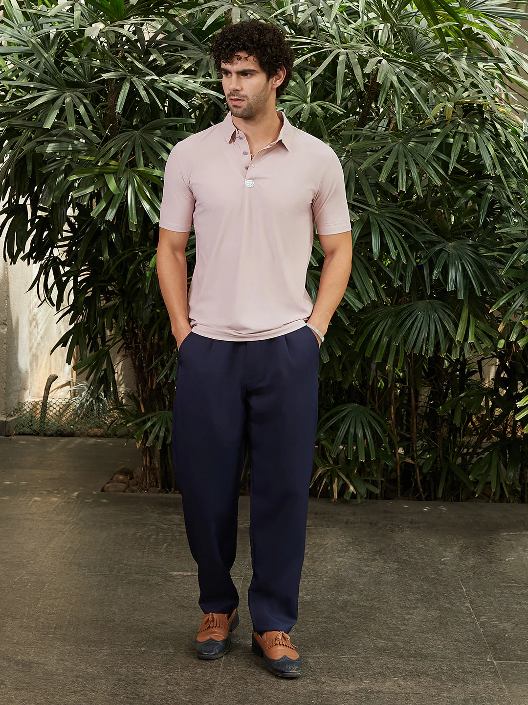 Seamless Waffle Polo T-Shirt - Image 5