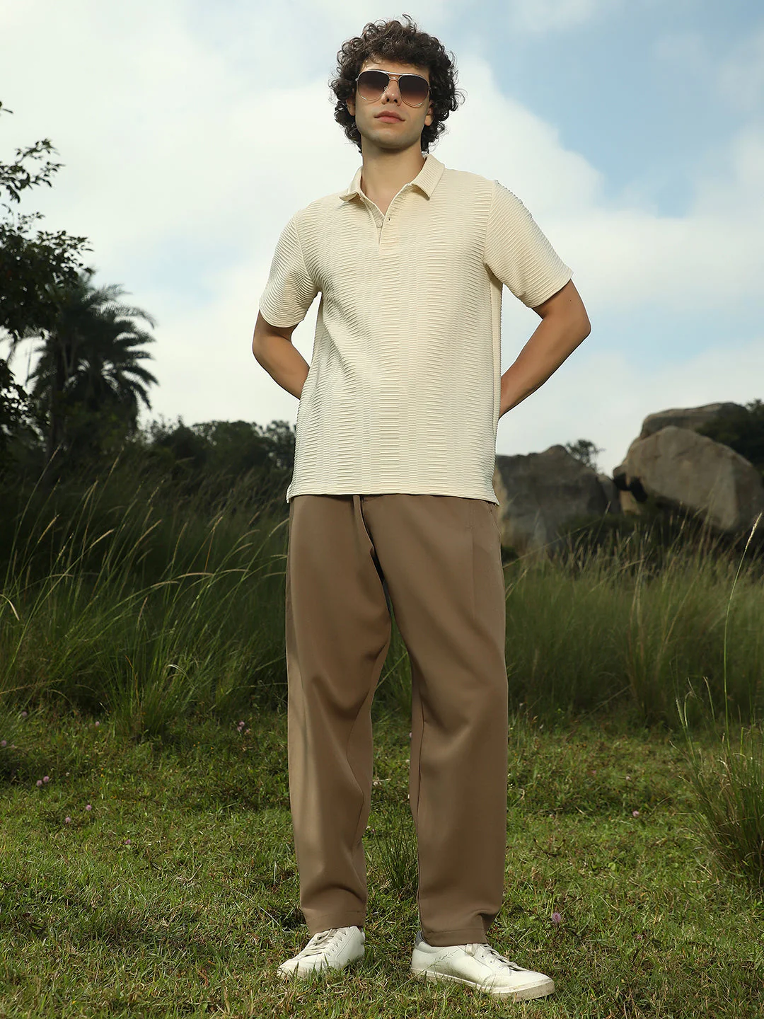 Flatten-Ruched Polo T-Shirt - Image 6