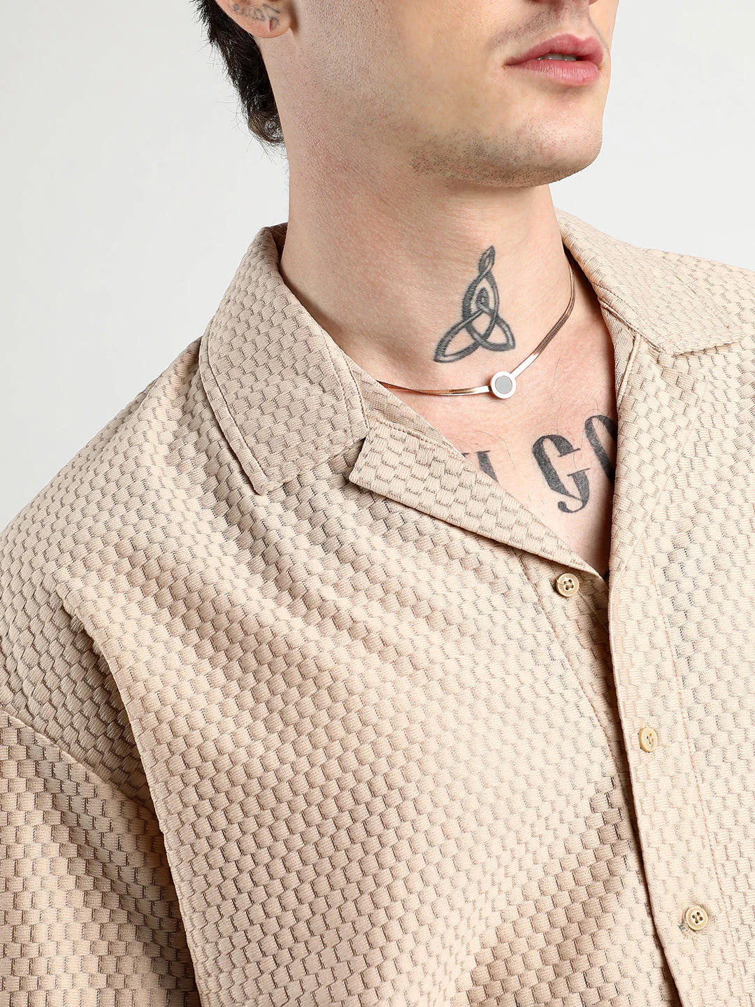 Oversized Honeycomb Shirt - Image 7