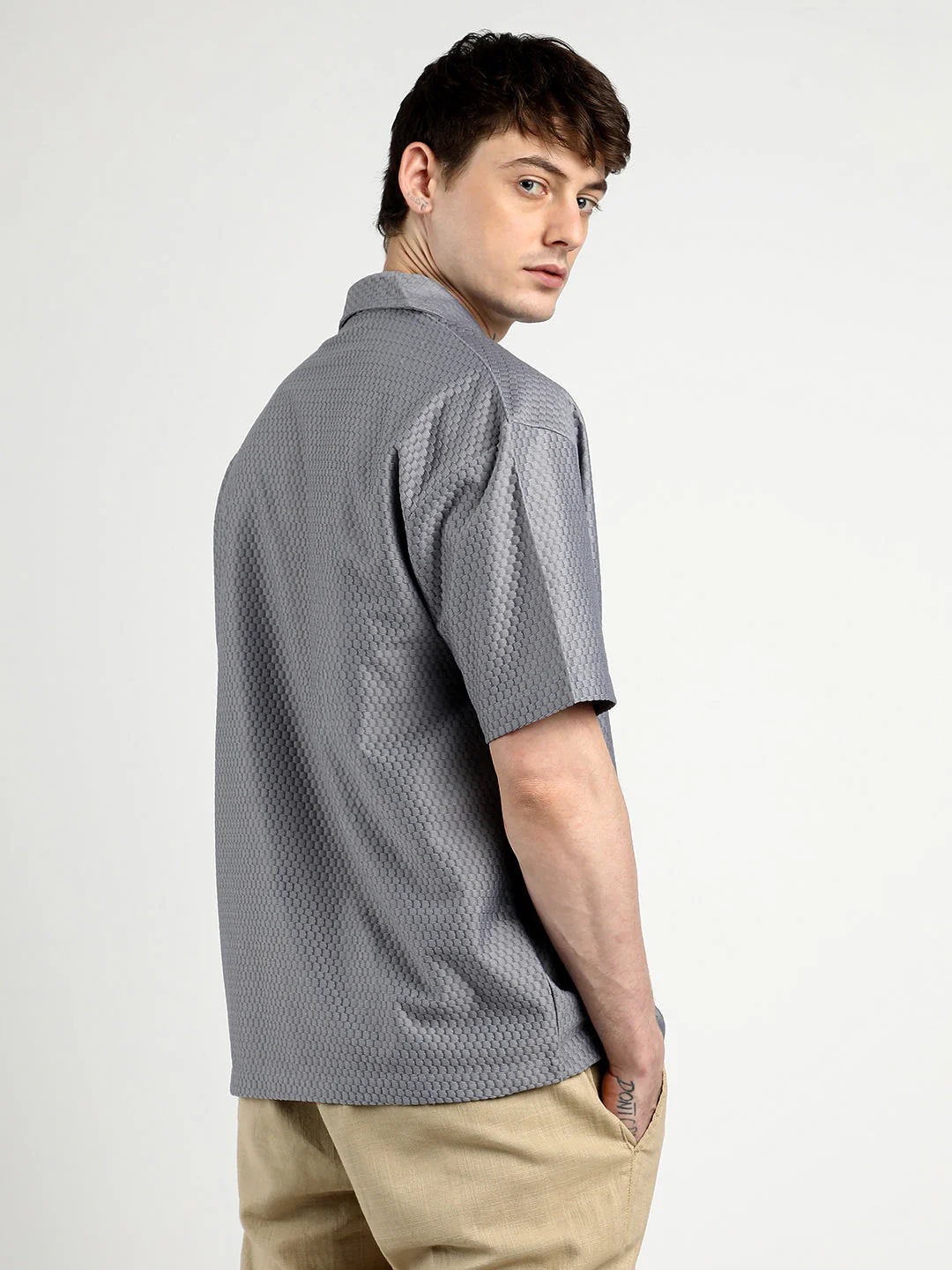 Oversized Honeycomb Shirt - Image 4