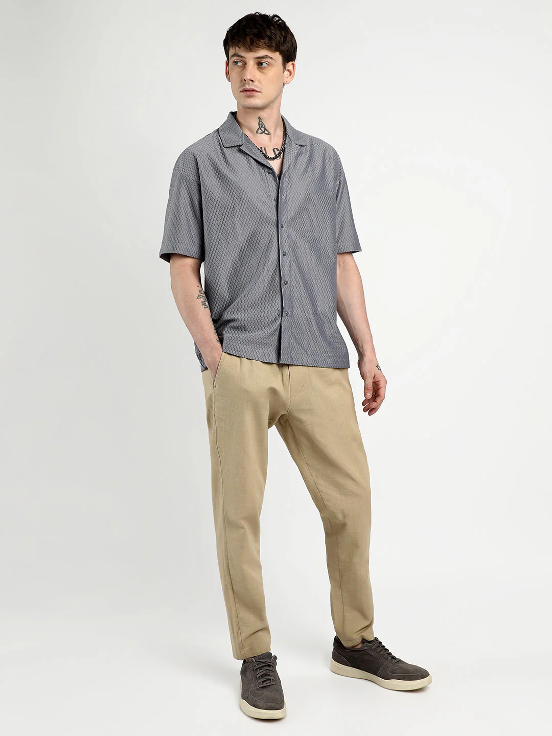 Oversized Honeycomb Shirt - Image 5