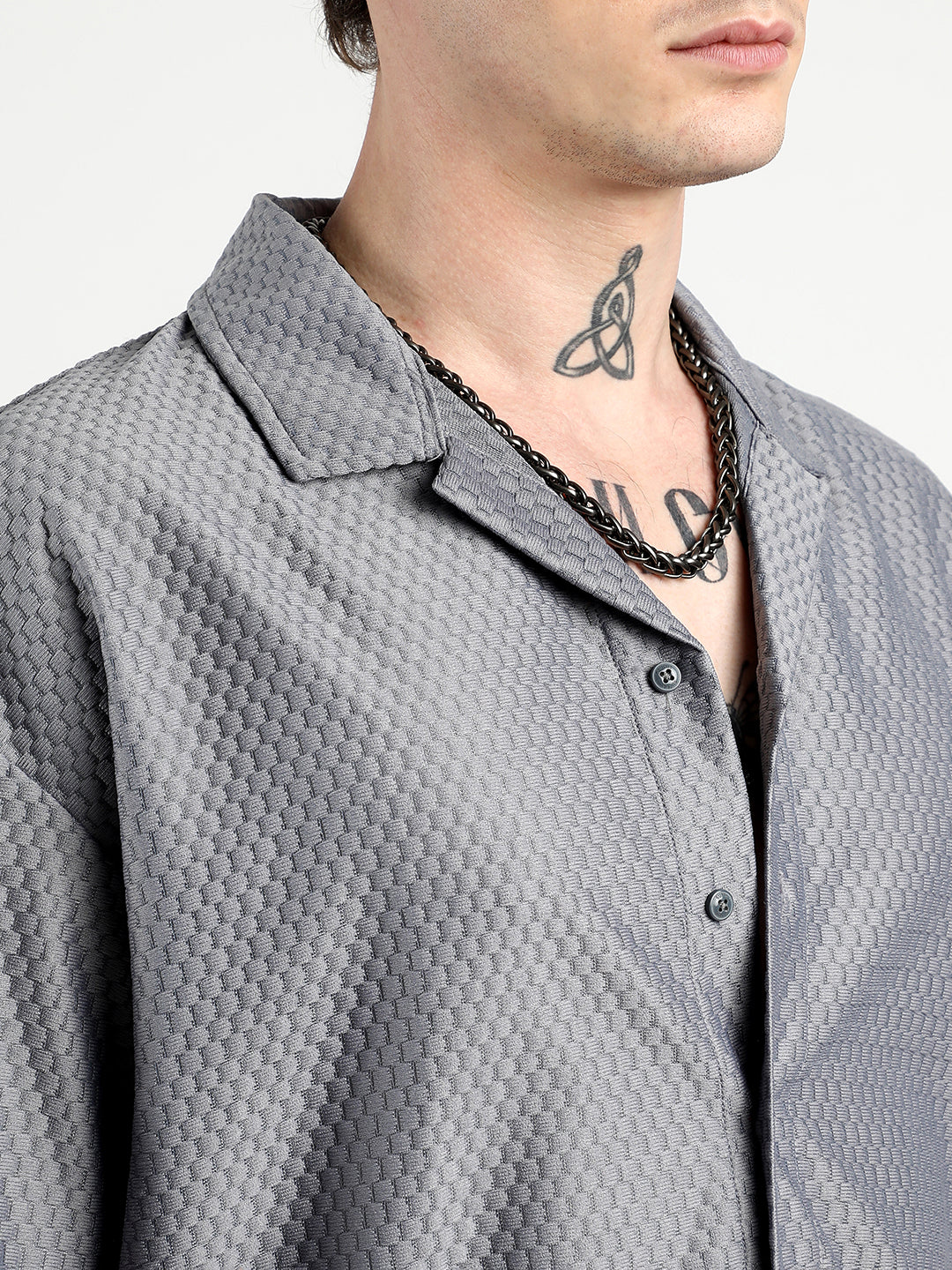 Oversized Honeycomb Shirt - Image 7