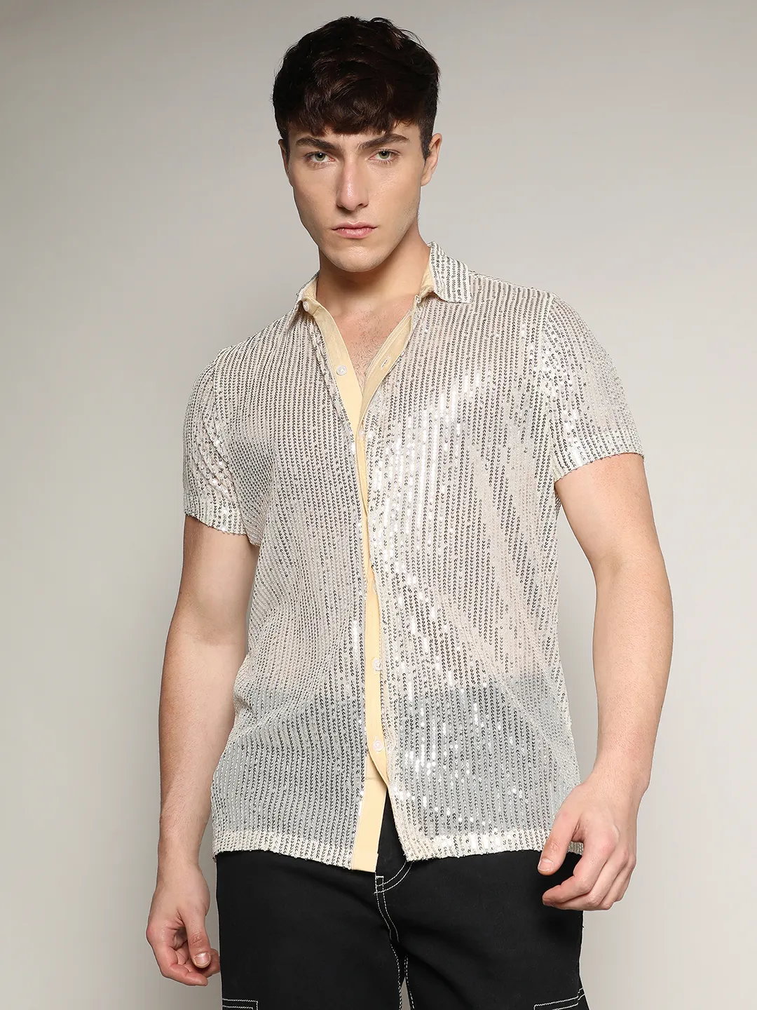 Sheer Sequin Shirt - Image 2