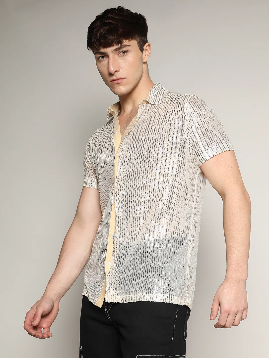 Sheer Sequin Shirt - Image 3
