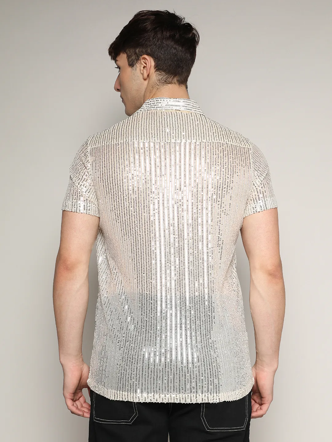 Sheer Sequin Shirt - Image 4