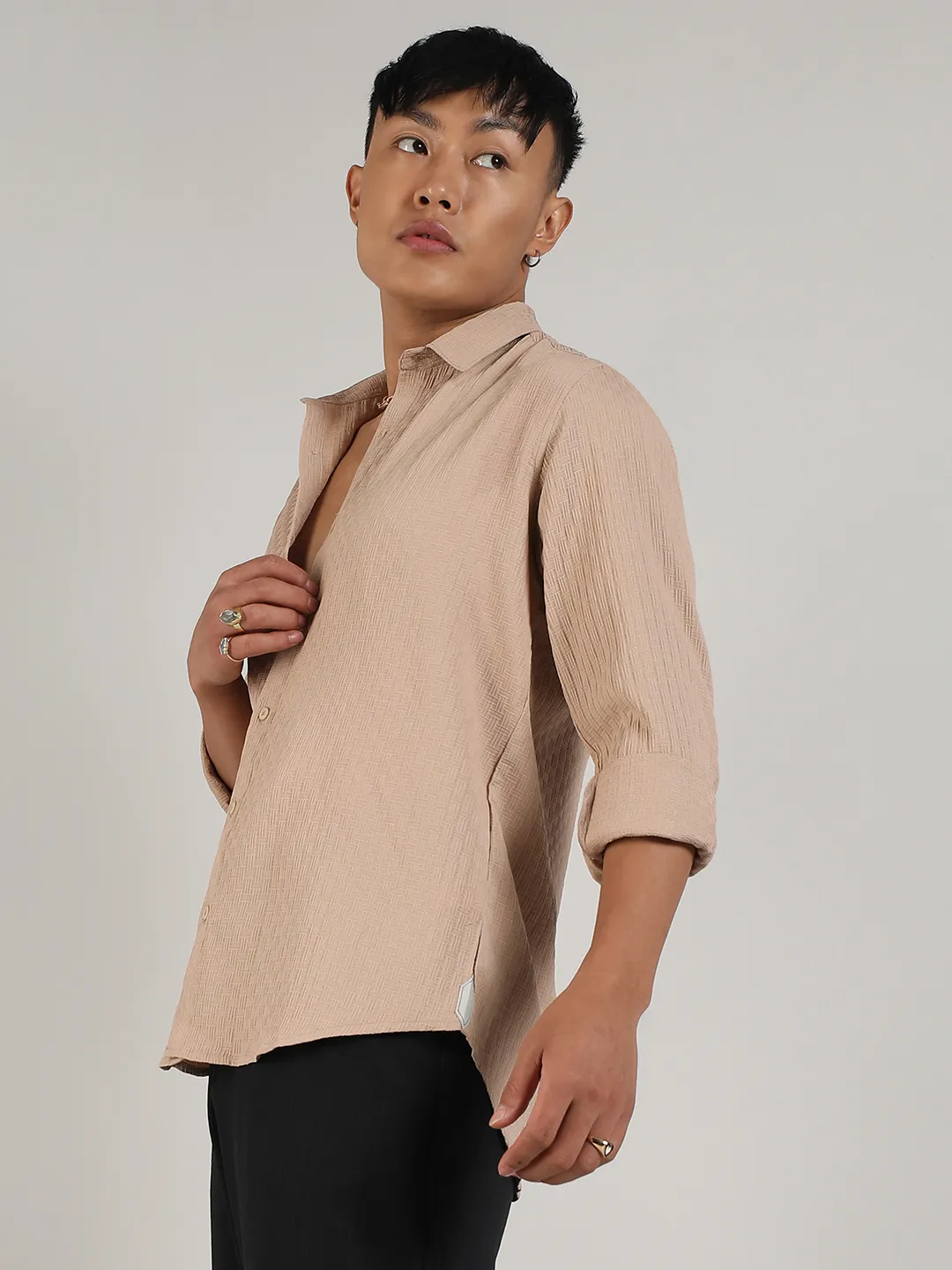 Textured Interweave Shirt - Image 3