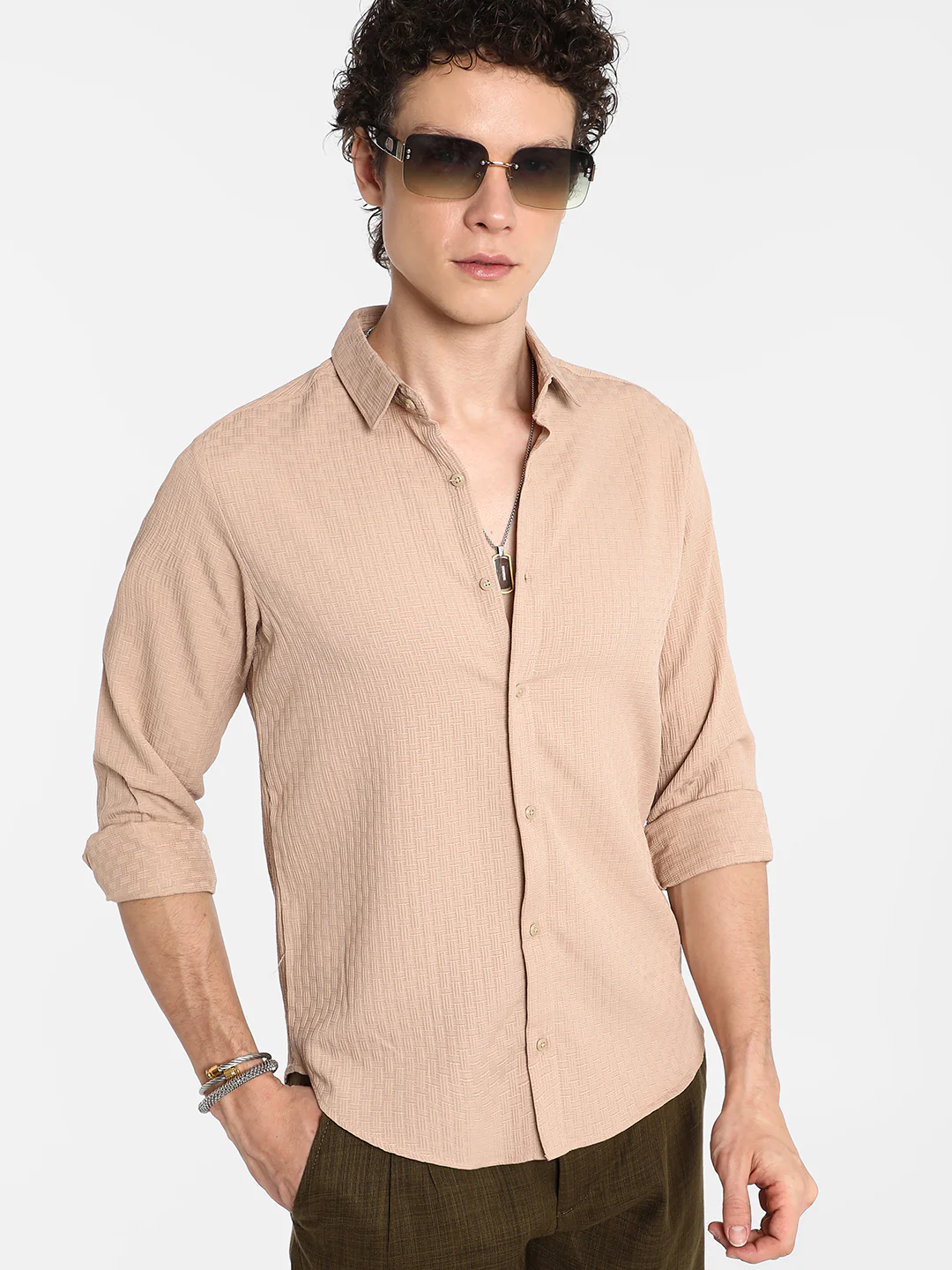 Textured Interweave Shirt - Image 8