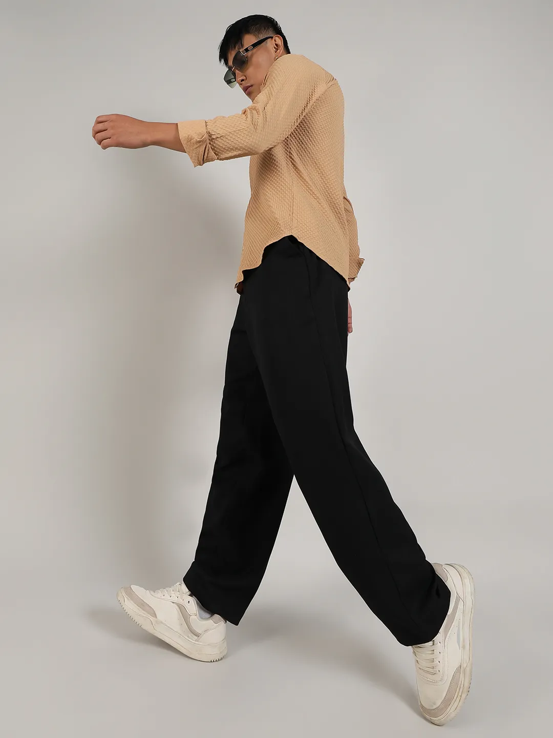 Textured Micro Buffalo Check Shirt - Image 6