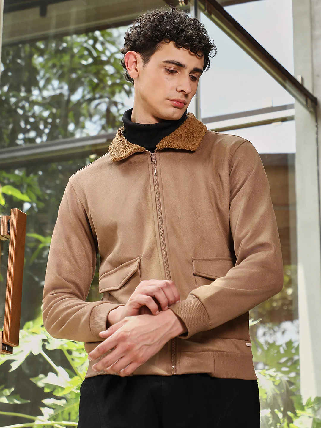 Zip-Front Jacket With Fleece Collar - Image 10