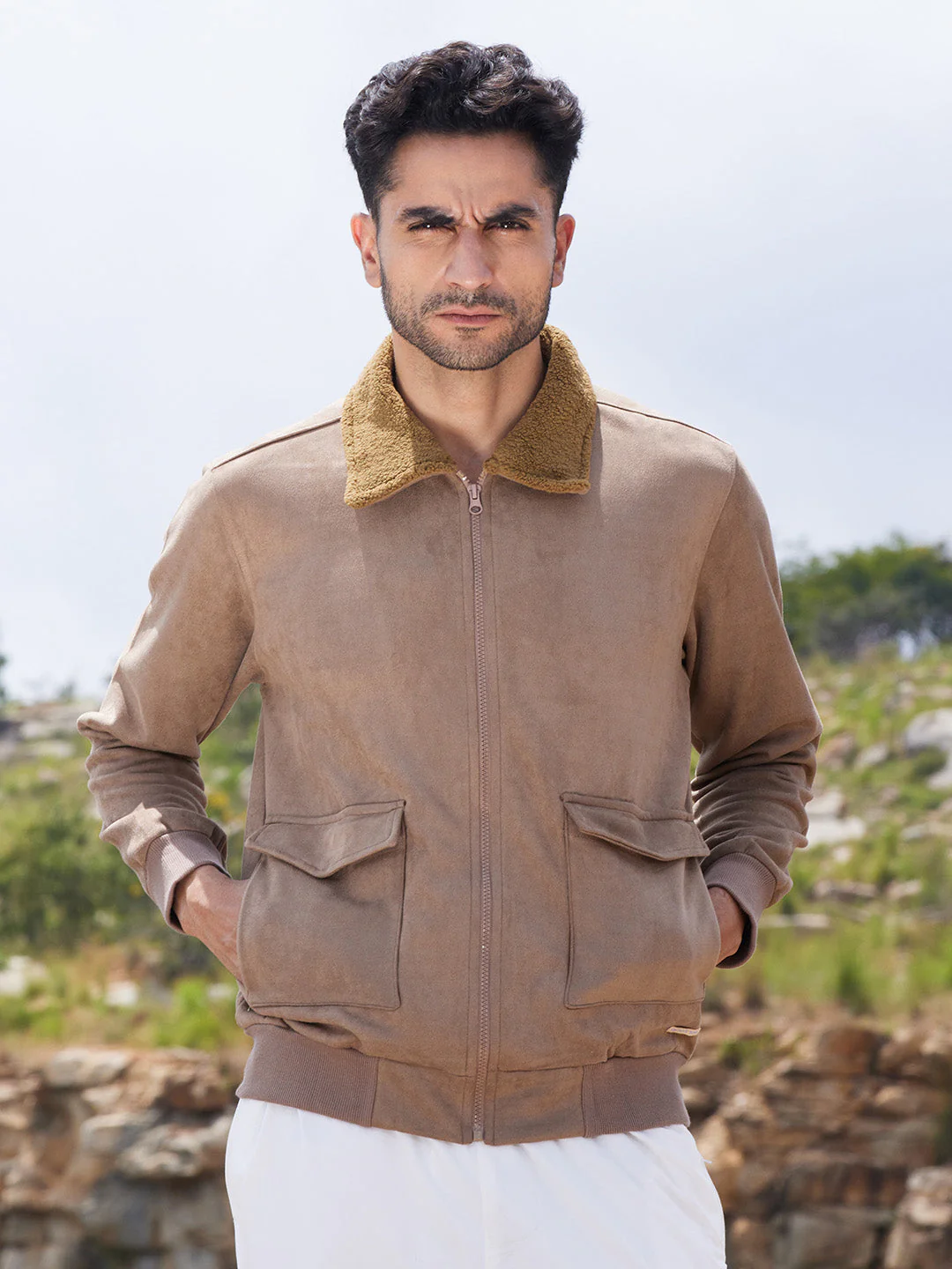 Zip-Front Jacket With Fleece Collar - Image 2