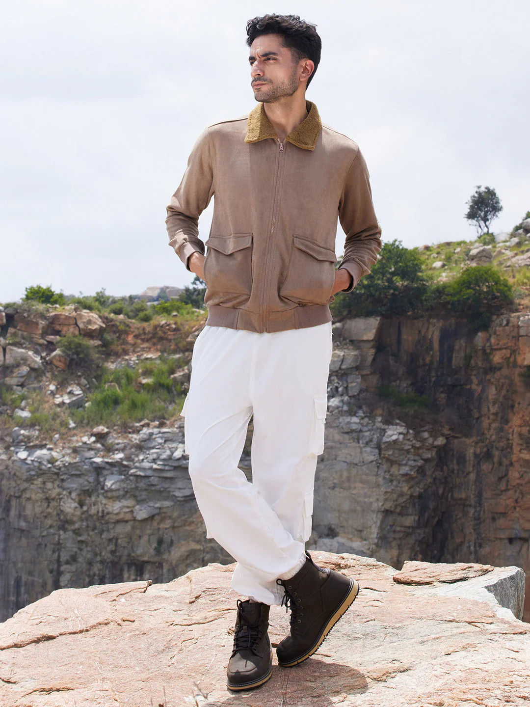 Zip-Front Jacket With Fleece Collar - Image 5