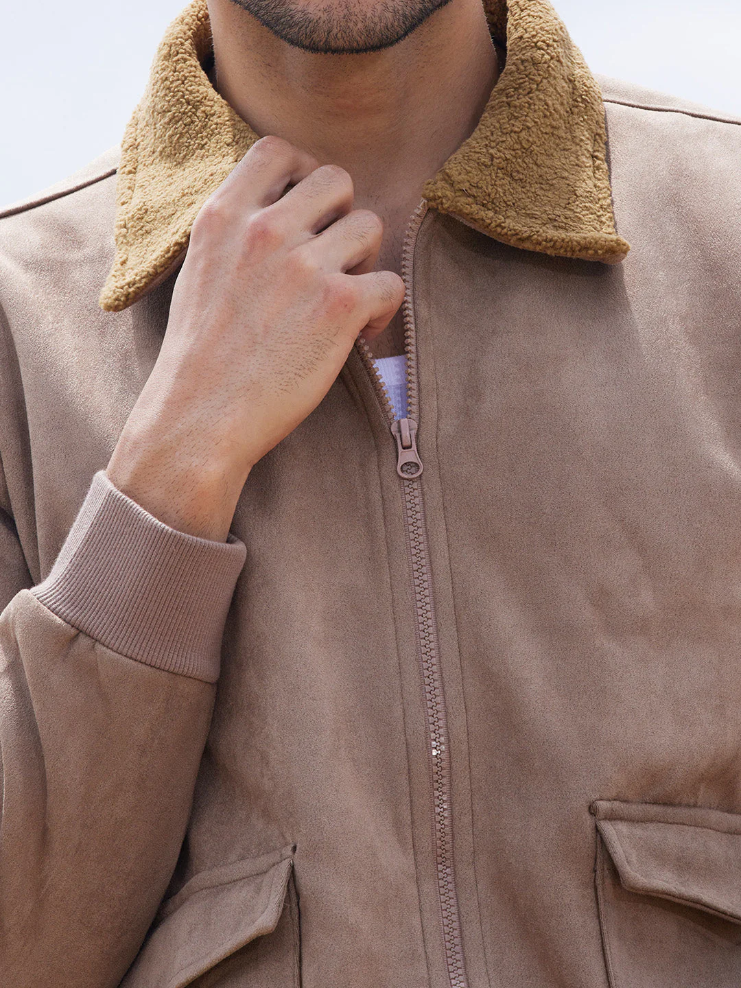 Zip-Front Jacket With Fleece Collar - Image 8