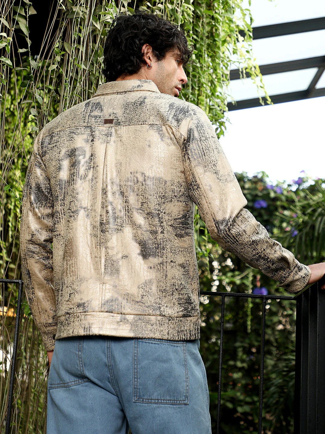 Reptilia-Jacquard Bomber Jacket - Image 4