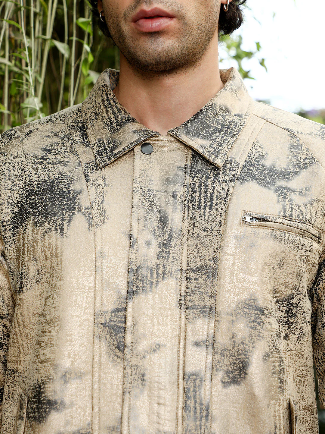 Reptilia-Jacquard Bomber Jacket - Image 7