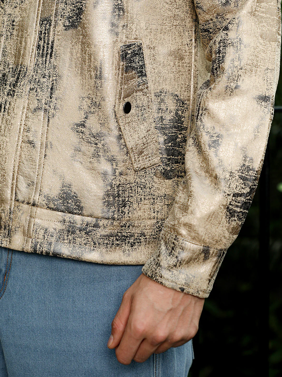 Reptilia-Jacquard Bomber Jacket - Image 8