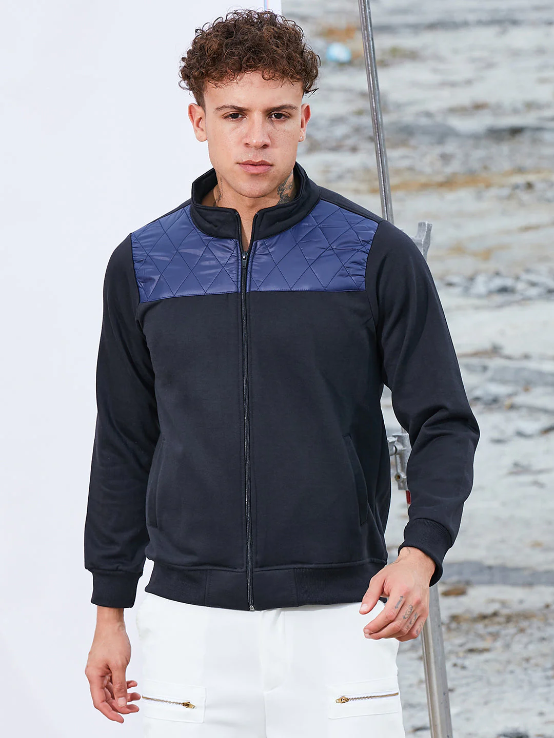 Zip-Front Jacket With Quilted Detail - Image 2