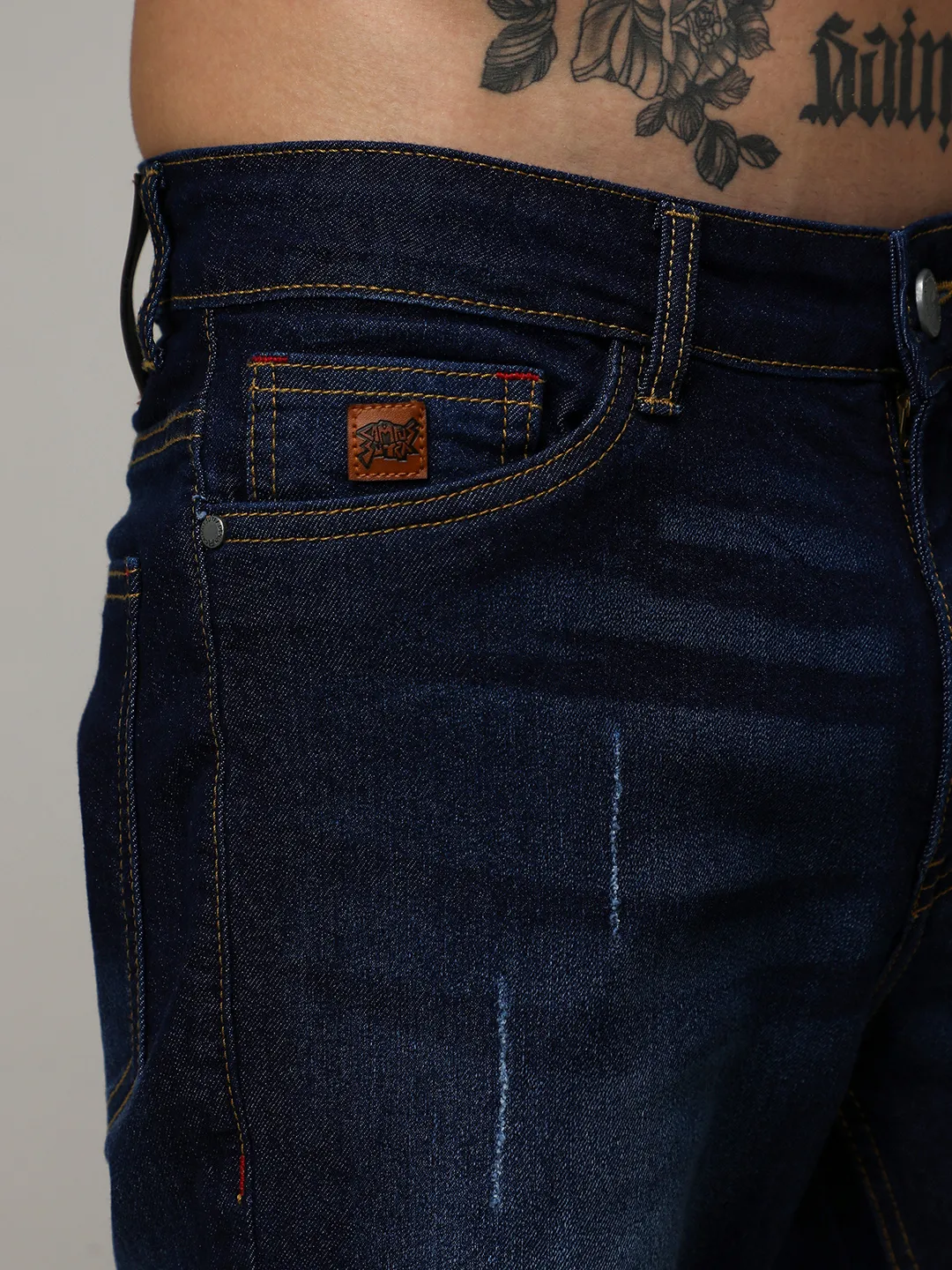 Distressed Rolled Hem Denim Shorts - Image 7